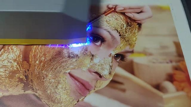 FOCUS 6090 flatbed UV LED printer print gold color