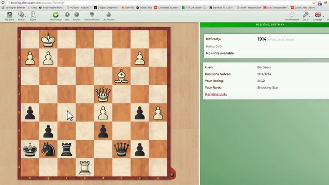 ChessBase Account - Tactics trainer смотреть онлайн
