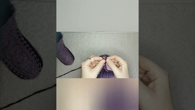 #носкиспицами Носочки на двух спицах или комнатные сапожки смотреть онлайн