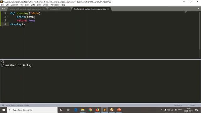 78.Complete Python Basics for Automation - Functions with Variable Length Arguments