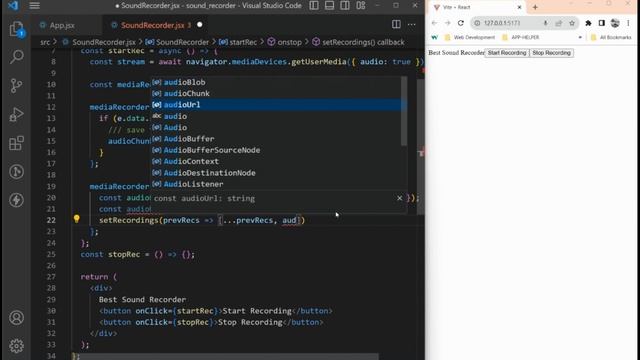 How To Create A Voice Recording App With React And Javascript (in hindi) смотреть онлайн