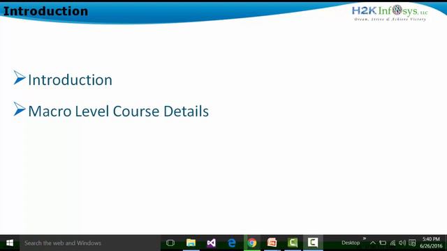 SeleniumWebDriver H2KInfosys Inroduction Faculty Course 1