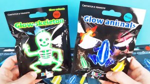 СЮРПРИЗЫ GLOW ANIMALS от ZOOMBA! Игрушки для детей СКЕЛЕТЫ СВЕТЯТСЯ В ТЕМНОТЕ NEW Surprise unboxing