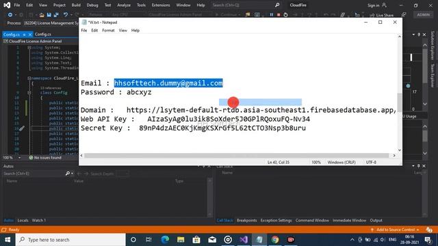 License Management System (Source Code) with all function and Google Firebase Database Configuratio