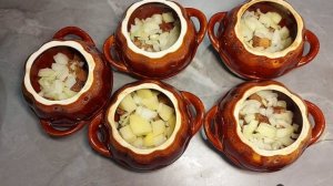 Жаркое из конины по - татарски в горшочках ??