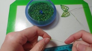 Ажурный листик из бисера (малый) МК от Koshka2015 - цветы из бисера, бисероплетение, МК