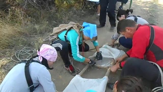 Вязание носилок (учительский турслет 2015) смотреть онлайн