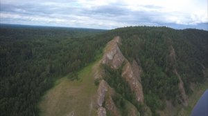 Гора "Гребень" у с. Мотыгино, Красноярский край; съёмка с дрона