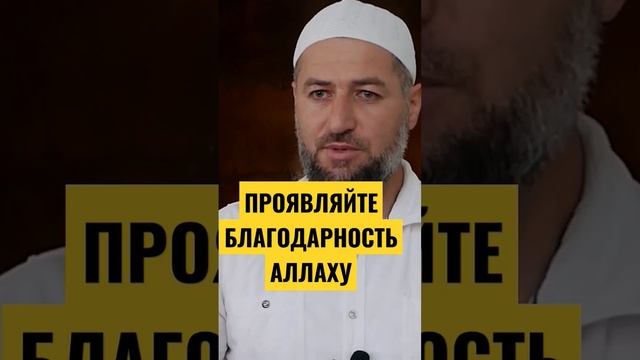 ПРОЯВЛЯЙТЕ БЛАГОДАРНОСТЬ АЛЛАХУ