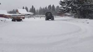 Вездеход ТДН 400 LONG с самодельной кабиной