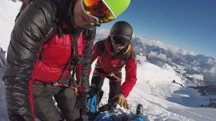 Лыжник из Смоленска снял от первого лица падение при спуске с горы