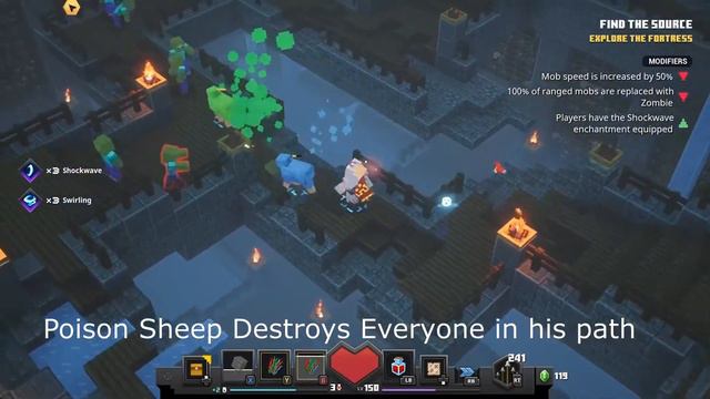 Minecraft Dungeons Secrets - Is POISON SHEEP the Most Powerful Enchanted Grass Sheep? смотреть онлайн