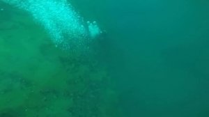 Внешний осмотр затонувшей подводной лодки.