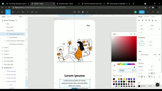 Figma mobile app design | Onboarding ui design | figma tutorial @figma