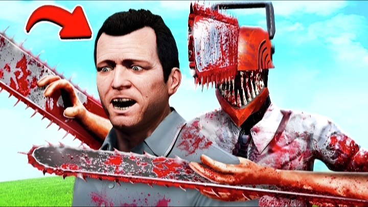 БЛЭК ПРЕВРАТИЛСЯ В ЧЕЛОВЕКА БЕНЗОПИЛУ НА 24 ЧАСА! Chainsaw Man и ОБЗОР МОДА GTA 5 MODS