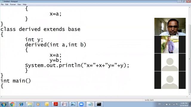 Constructor calling during Inheritance смотреть онлайн