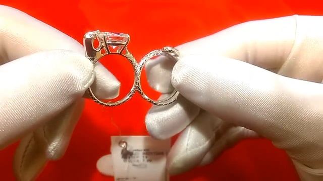 Кольцо на два пальца из серебра с фианитами Sokolov 94011046 смотреть онлайн