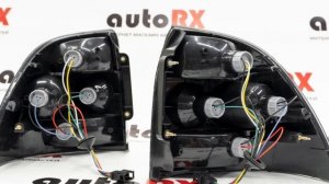 Фонари задние Lada Priora 2 аналог тонированные, диодные , оранжевый поворотники LED