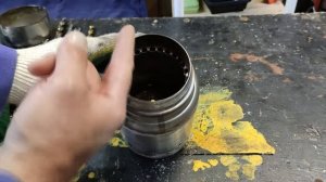 Печка щепочница из старого термоса