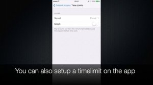 Locking an app & setting a time limit on an iOS device iPhone iPad