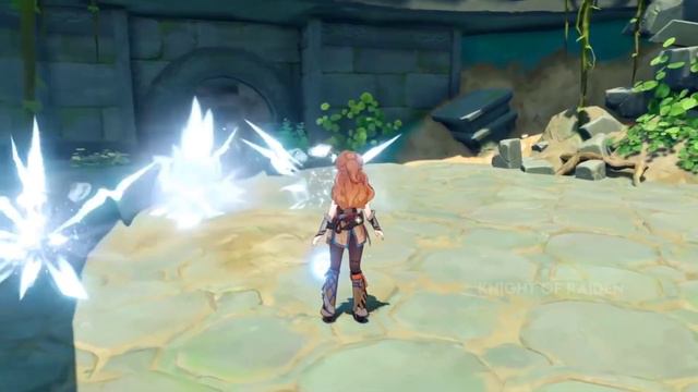 Aloy Full Gameplay Elemental Skill Burst & Showcase - Genshin Impact 2.1
