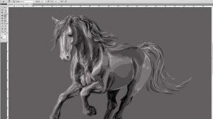 Horse digital painting - Photoshop