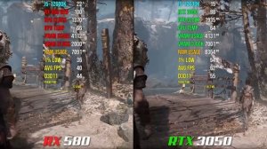 RTX 3050 vs RX 580 | in 2022