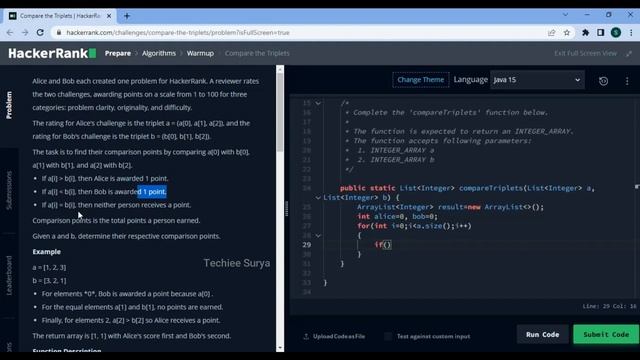 Compare the Triplets Hackerrank Solution in Java | Compare the Triplets Hackerrank in Tamil смотреть онлайн