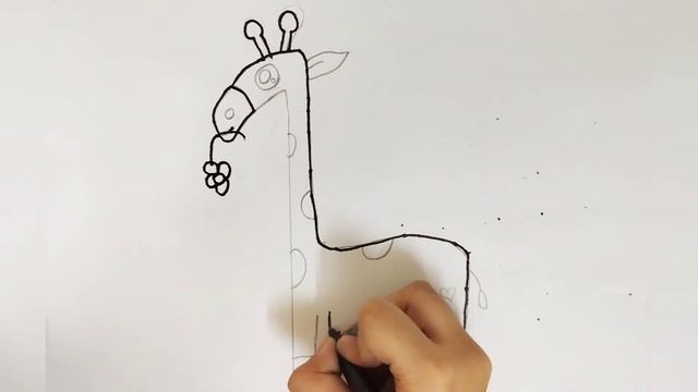 How to Draw a Giraffe || Drawing of Giraffe || Easy Drawing for kids || kidsfun || Step by step