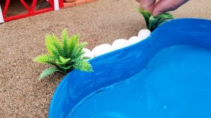 DIY how to make Farm Diorama with Rainbow Bridge for Animals - Cow, Horse Barn Animals