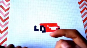 Как нарисовать по Kлеточкам 3D Молния Маквина (Flash  McQueen) .MINI PIXEL ART