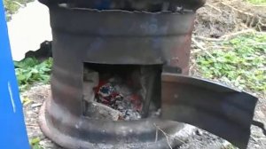 горение водяного пара на древесном угле