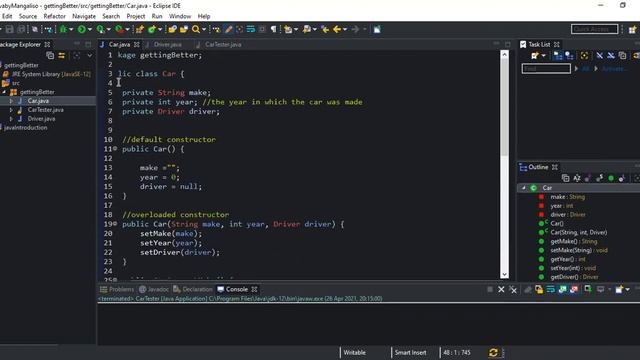 Object Association in Java - Car and Driver Example смотреть онлайн