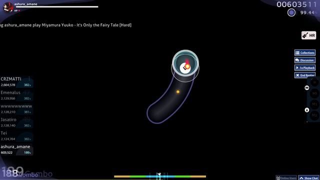 #osu #osugame Miyamura Yuuko -It's only the fairy tale (hard) + HR