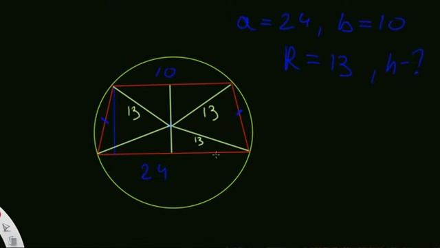 Площадь трапеции через радиус описанной окружности. Периметр прямоугольной трапеции описанной около окружности равен 24. Периметр прямоугольной трапеции описанной.