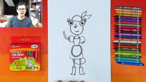 Как нарисовать Муху Цокотуху - учимся рисовать с РыбаКит