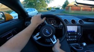 Ford Mustang 5.0 V8 GT Convertible POV Test Drive + Drift + Acceleration 0-200 km/h