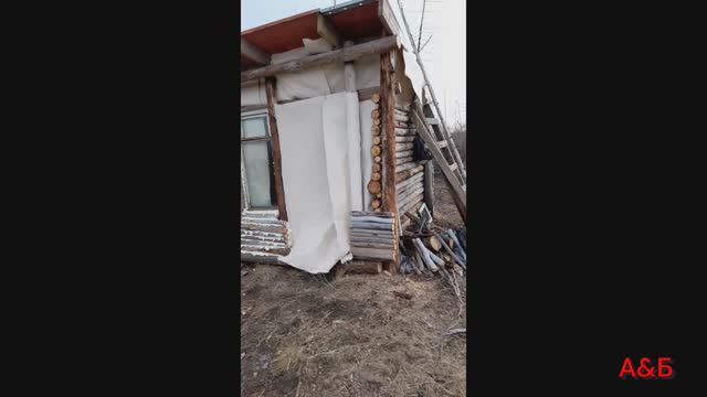 УРА! Ночуем во временной избушке! 25.09.2022