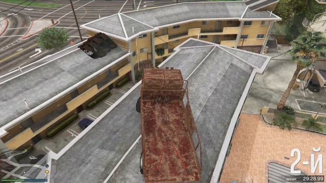 РЖАВЫЙ ГРУЗОВИК ГОНЯЕТ ПО КРЫШАМ - СКИЛЛ ТЕСТ В GTA 5 ONLINE смотреть онлайн
