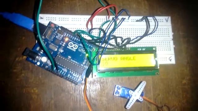 Servo motor + Arduino+ 16*2 LCD display