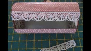 Шкатулка в романтическом стиле из коробки от чипсов своими руками