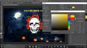 HALLOWEEN PARTY BANNER WITH GOLD TEXT EFFECTS #PHOTOSHOP TUTORIALS