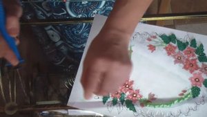 Гильоширование или выжигание по ткани. Салфетка "Весенняя". Часть 3