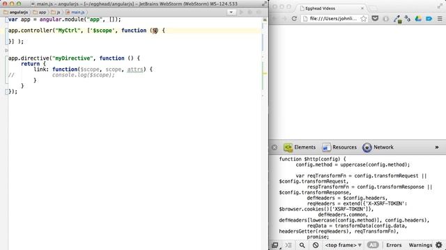 Egghead.io - AngularJS - $scope vs. scope смотреть онлайн