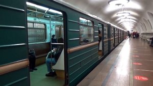 "Ветеран КРЛ!" Электропоезд 81-717/714.5 "Номерной" №66 на станции метро Алексеевская