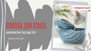 Васту корректоры своими руками. Поилка для кошек.