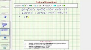 Ex: Evaluate an Expression in the Form 6x^2y^2+3xy+4y+5x-8