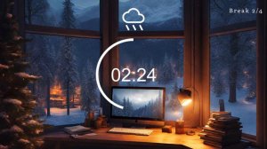 2-Hour Study With Me - Deep Focus Study Music - Pomodoro Timer 25/5 - Relaxing Lofi Rain