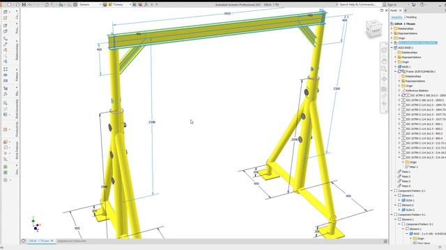 Autodesk Inventor Professional DISEÑO DE PORTICO 1TN смотреть онлайн
