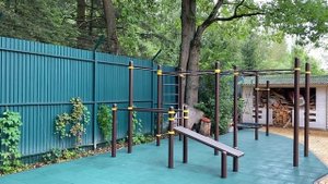 Основание для спортивной или детской  площадки из резиновой плитки